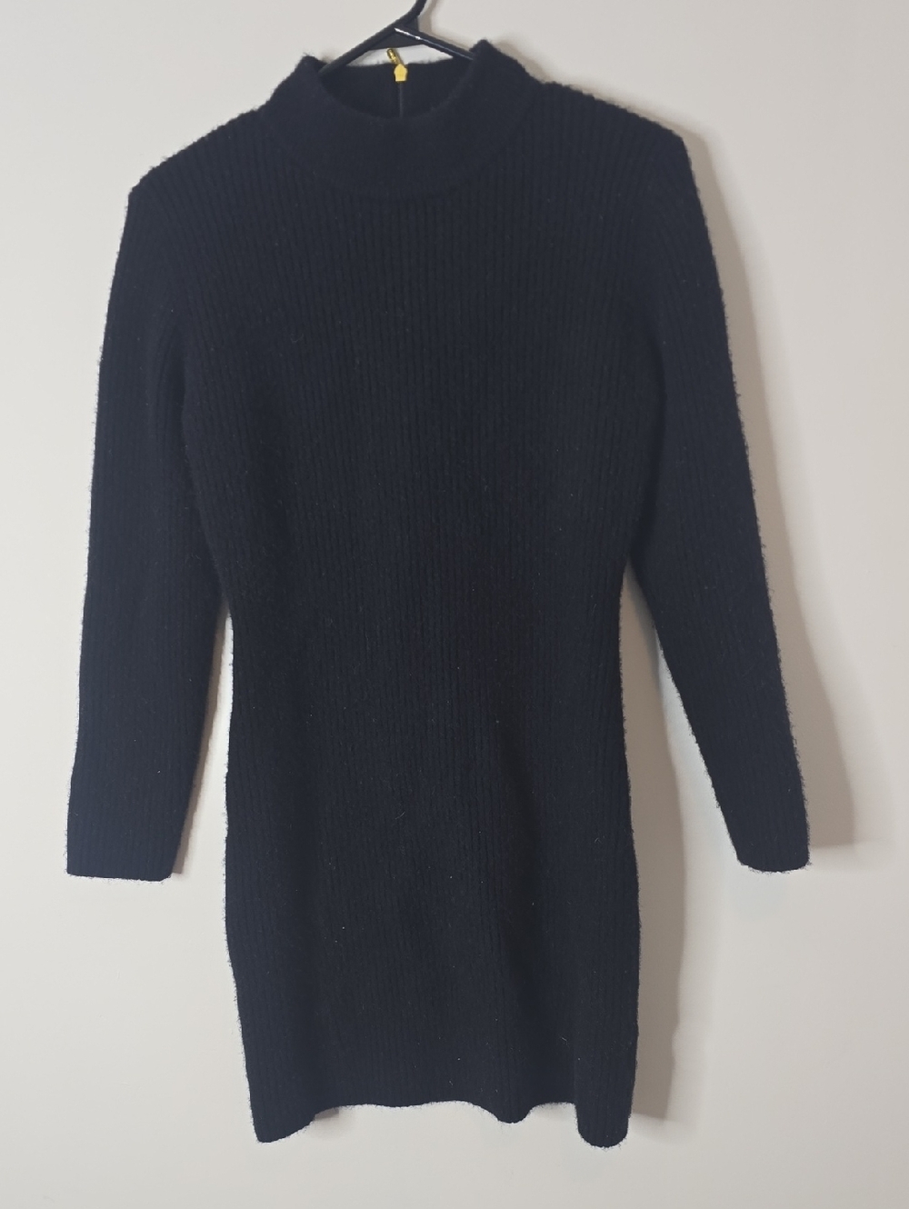 Michael Kors Black Ribbed Knit Sweater Dress